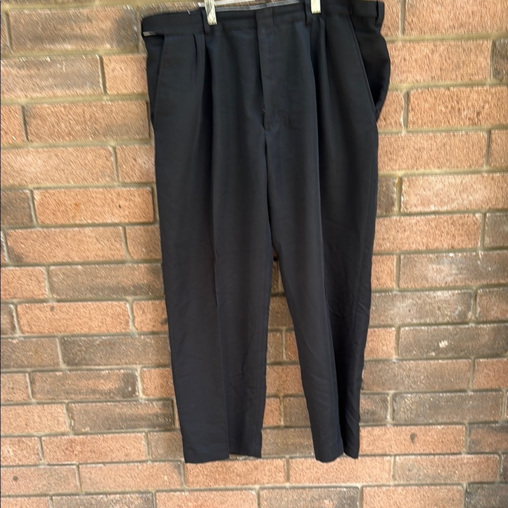 Geoffrey Beene Black Dress Pants Classic Straight-Leg Slacks 36 x29